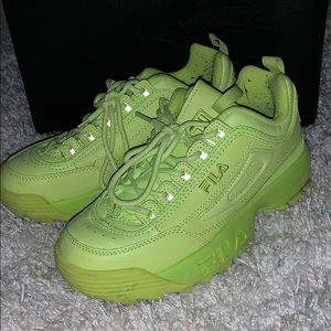 Neon Fila platform sneakers